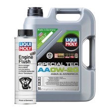 Motorolie LIQUI MOLY Special TEC AA 0W-20 + Engine Flush 0.3L sæt